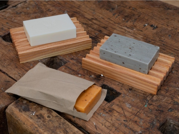 Seifenhalter Lärche , Seifenhalter Set , Eselsmilchseife, Holz Seifenschale ,